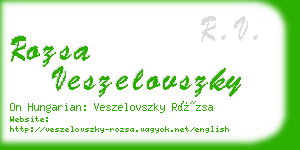 rozsa veszelovszky business card